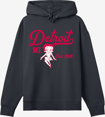 F4NT4STIC Sweatshirt 'Betty Boop Detroit MI. Est 1930' in Schwarz: Vorderseite