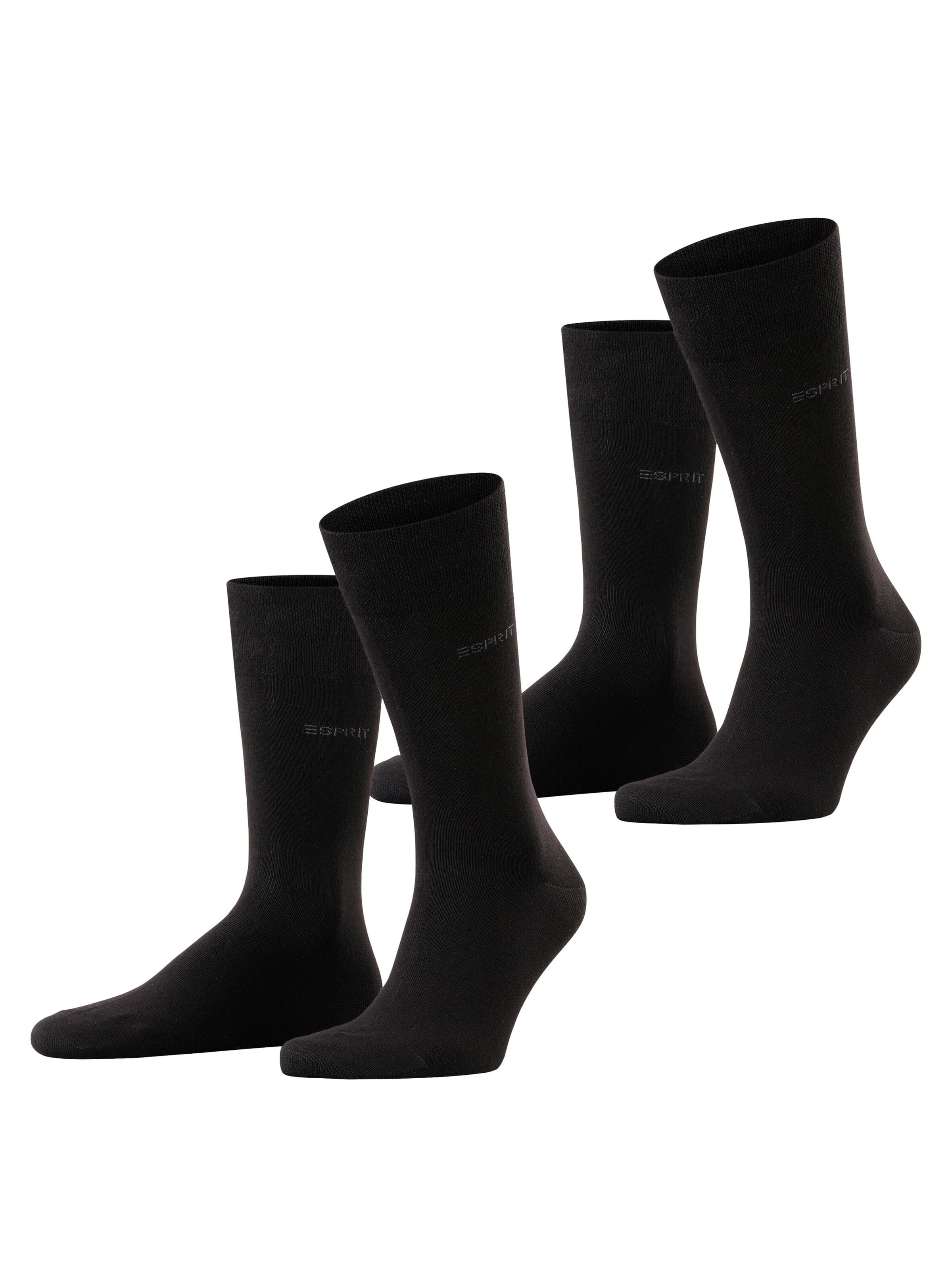 ESPRIT Socks 'Basic Easy 2-Pack' in Black: front