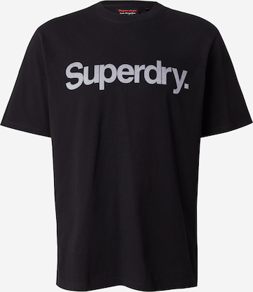 T-Shirt Superdry en noir : devant