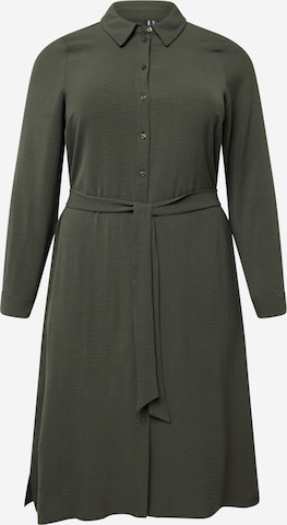 Vero Moda Curve Blousejurk 'ALVA' in Groen: voorkant