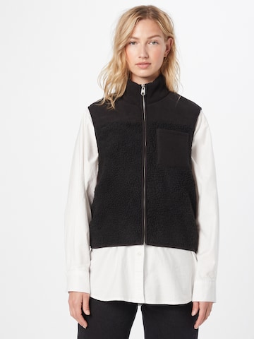 PIECES Vest 'Sadie' in Black: front