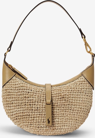 Geantă de umăr de la Polo Ralph Lauren pe bej: față