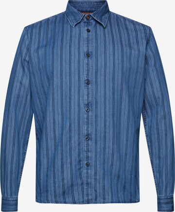 Coupe slim Chemise ESPRIT en bleu : devant