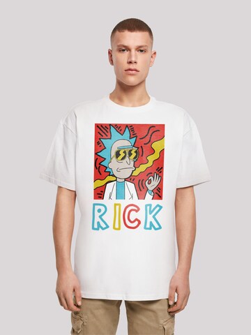F4NT4STIC Shirt 'Rick und Morty Cool Rick' in Wit: voorkant