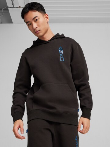 PUMA Sweatshirt 'PUMA X PLAYSTATION' in Schwarz: predná strana