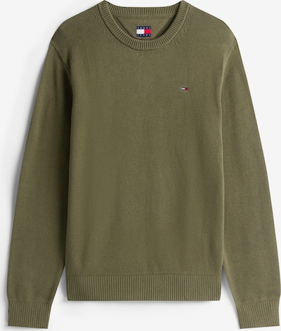 Tommy Jeans Neulepaita 'ESS' värissä oliivi, Tuotenäkymä