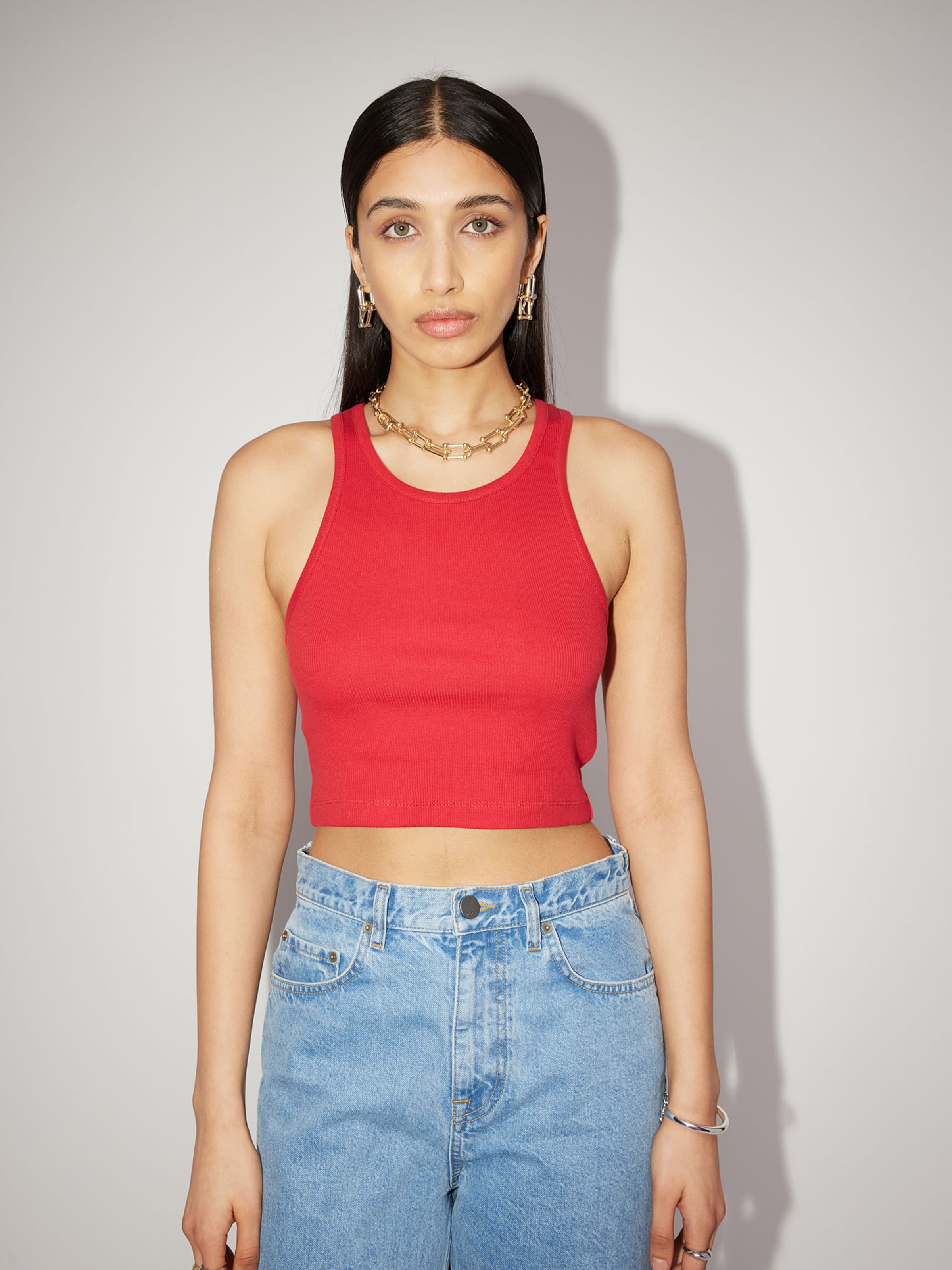 Mode Tops Cropped tops Studio Cropped top rood casual uitstraling 