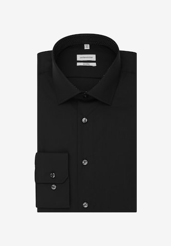 SEIDENSTICKER Slim fit Business Shirt ' Shaped ' in Black