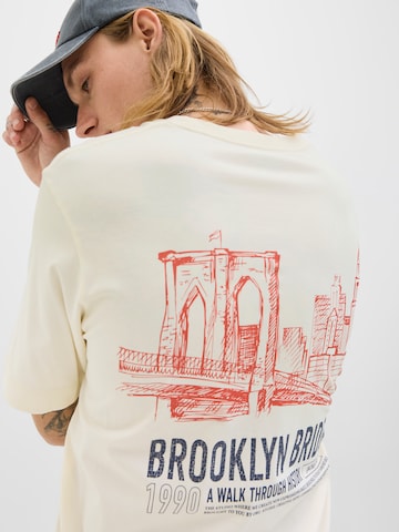 JACK & JONES Тениска 'JORYORK' в бяло