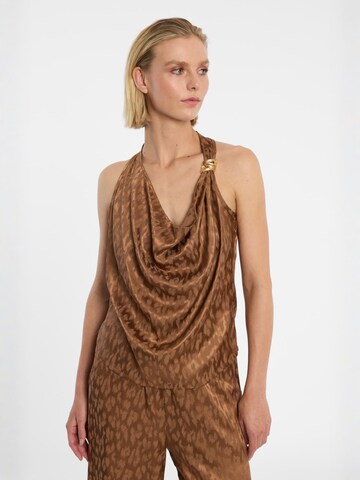 Ana Alcazar Top 'Drial' in Bruin: voorkant