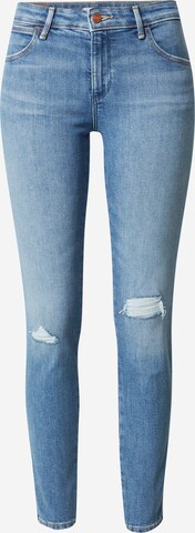 Skinny Jeans de la WRANGLER pe albastru: față