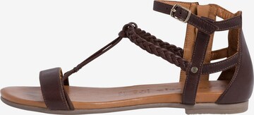 TAMARIS Sandals 'Kim' in Brown