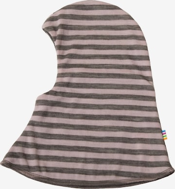 JOHA Beanie 'Schalmütze Merinowolle' in Pink: front