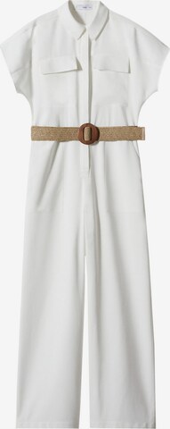 Tuta jumpsuit 'Sahara' di MANGO in bianco: frontale
