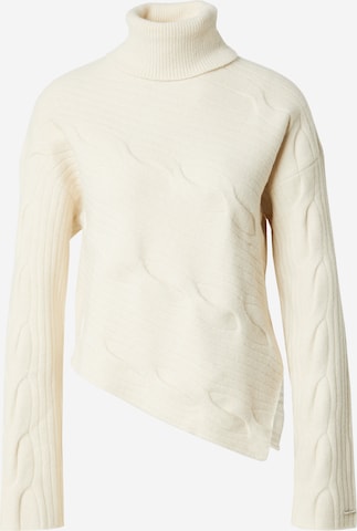 Pull-over Calvin Klein en beige : devant