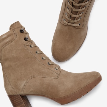 LASCANA Lace-Up Ankle Boots in Beige