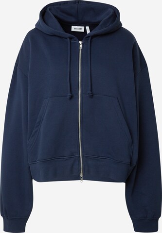 WEEKDAY Sweat jacket 'Boxy' in Blue: front