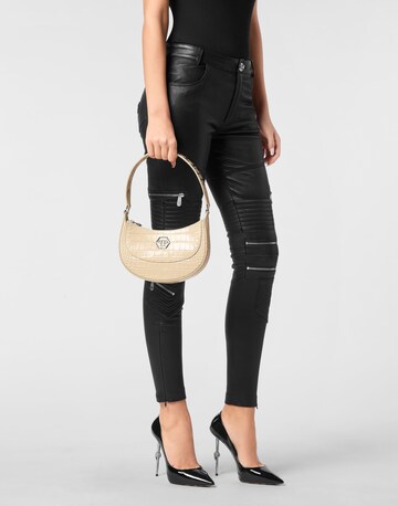 Philipp Plein - Mala de ombro em bege: frente