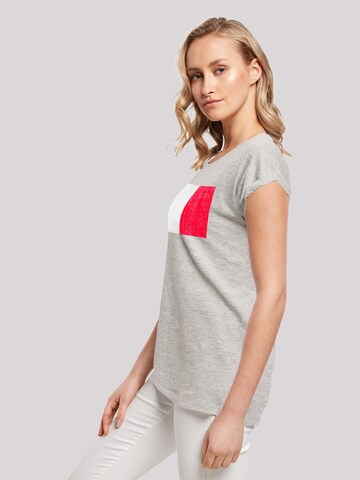 F4NT4STIC Shirt 'France Frankreich Flagge distressed' in Grau