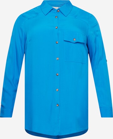 Camicia da donna di ONLY Carmakoma in blu: frontale