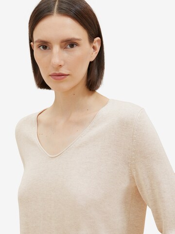 TOM TAILOR Sweater in Beige