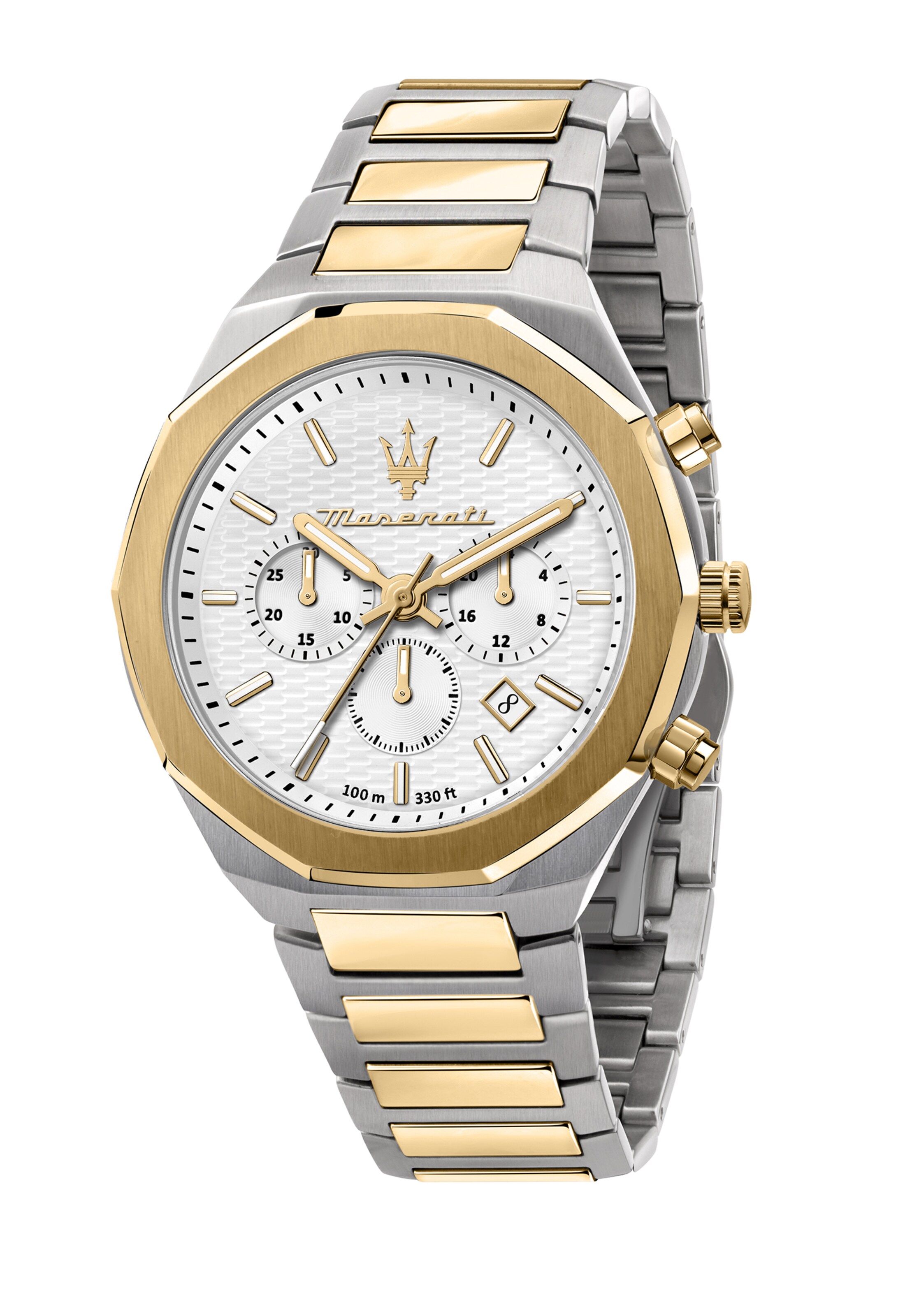 Maserati Uhr in Silber: Vorderseite