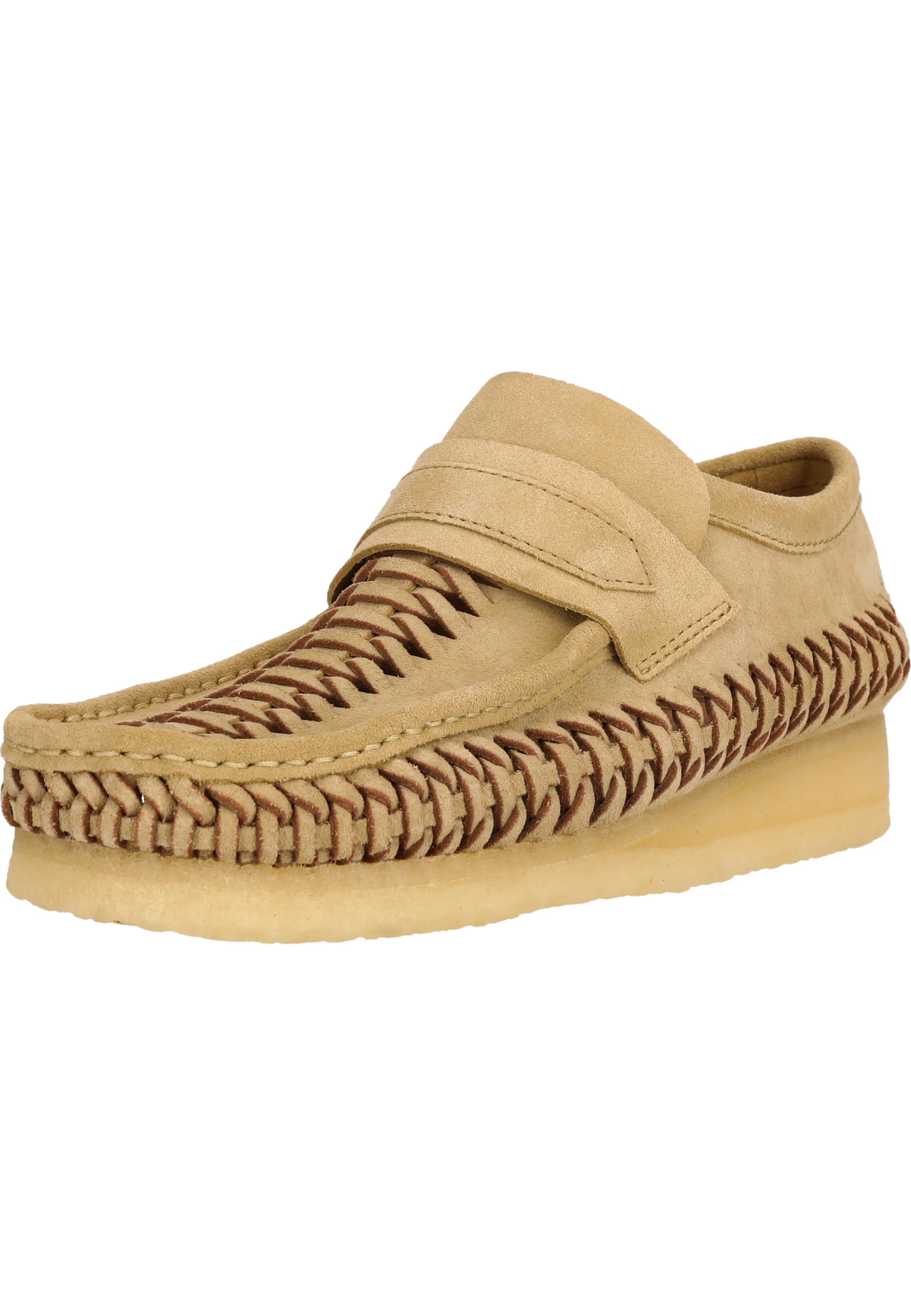 CLARKS Instappers 'WB' in Beige: voorkant