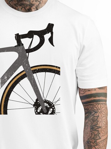 Neverless Shirt 'Rennrad' in Grau