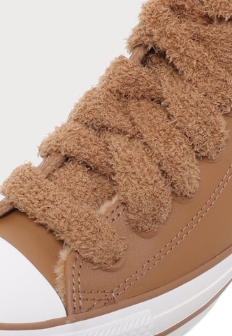 CONVERSE - Sapatilhas 'CTAS HI' em castanho: frente