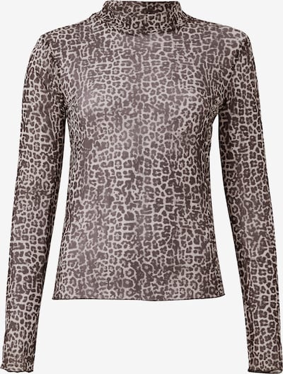 Tricou 'PCJESHI' PIECES pe maro închis / alb, Vizualizare produs