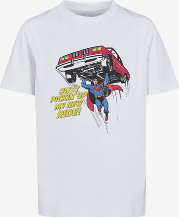 F4NT4STIC T-Shirt 'Superman New Ride' in Weiß: predná strana