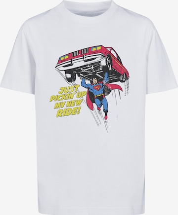 F4NT4STIC T-Shirt 'Superman New Ride' in Weiß: predná strana