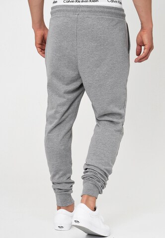 INDICODE JEANS Tapered Trousers 'Eberline' in Grey