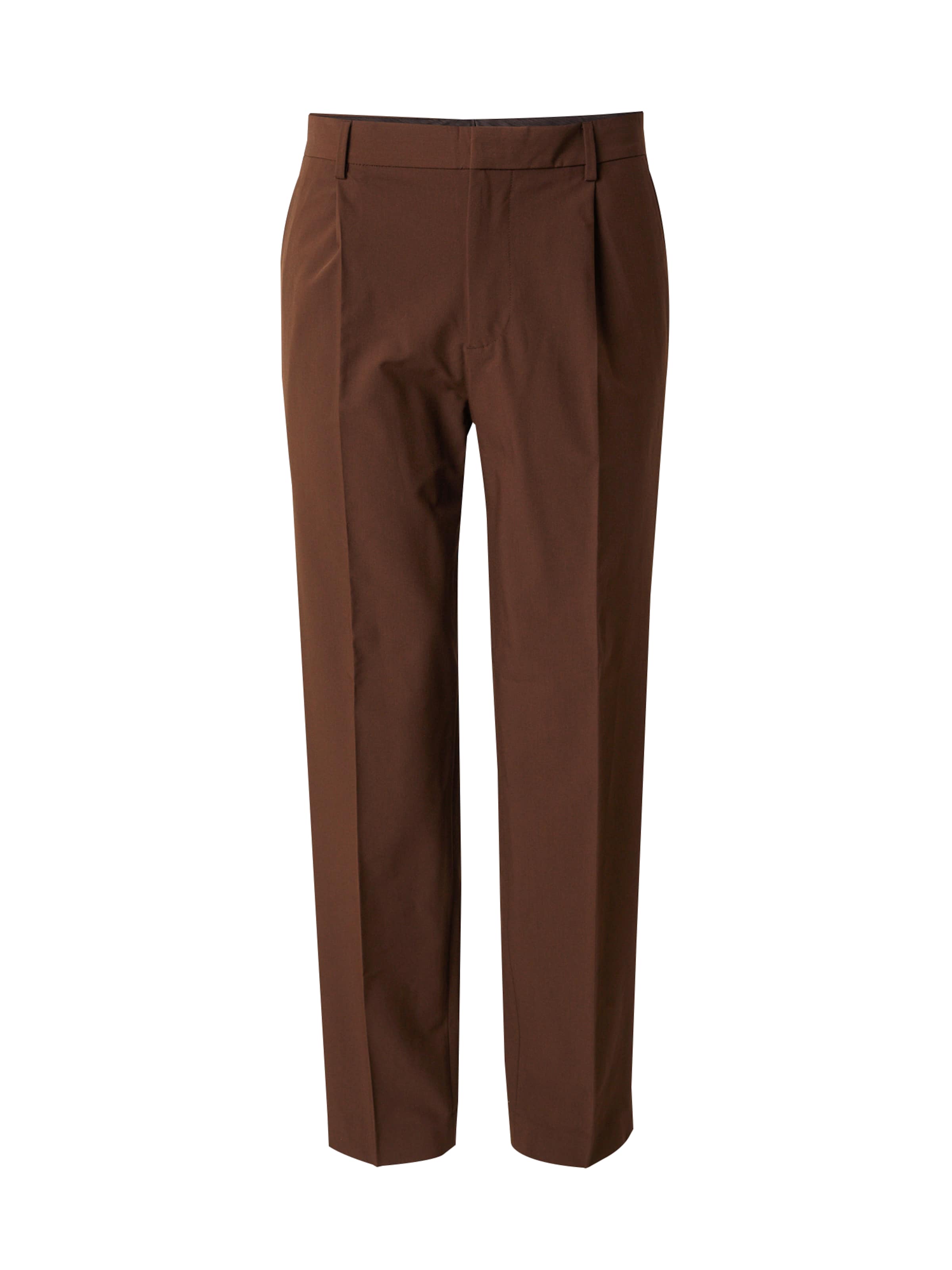 JACK & JONESregular Hlače na crtu 'BUSHWICK HARRY' - smeđa boja: prednji dio