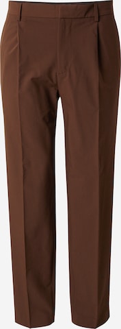 JACK & JONES - Pantalón de pinzas 'BUSHWICK HARRY' en marrón: frente