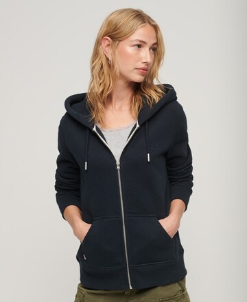 Veste de survêtement 'Essential' Superdry en bleu : devant