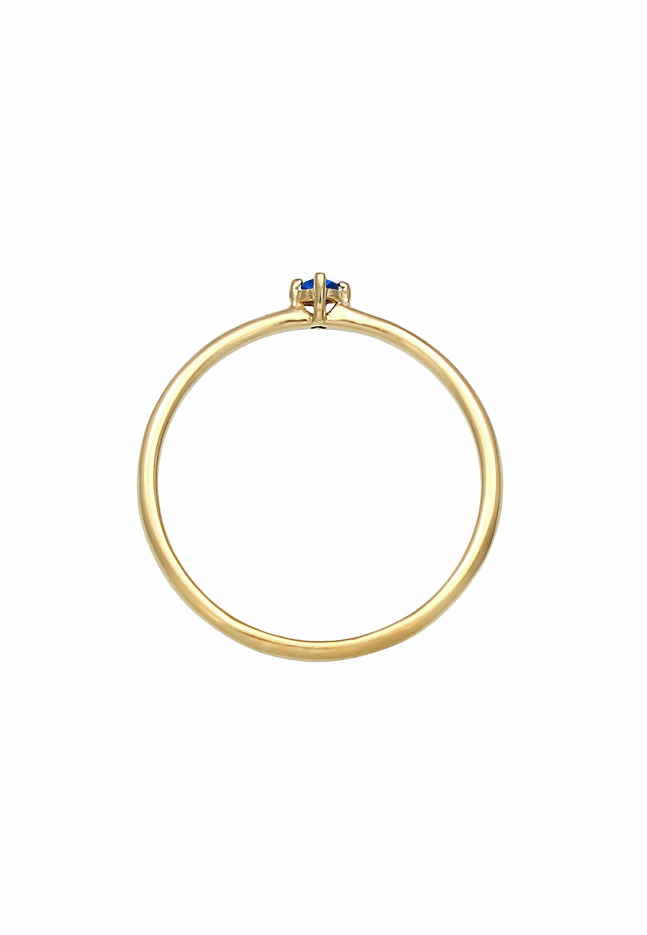 Frauen Schmuck ELLI Ring Solitär-Ring in Blau, Gold - HH69777