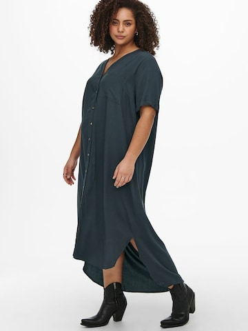 ONLY Carmakoma Shirt Dress in Blue