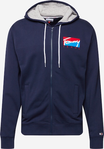 Tommy Jeans Sweatjacke in Blau: predná strana