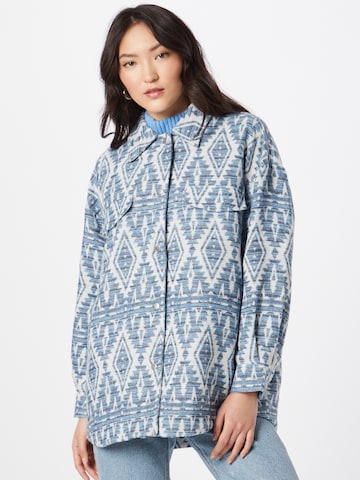 Veste mi-saison 'LONDON NAVAJO' ONLY en bleu : devant