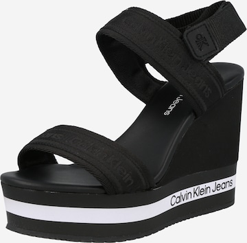 Calvin Klein Jeans Sandaal in Zwart: voorkant