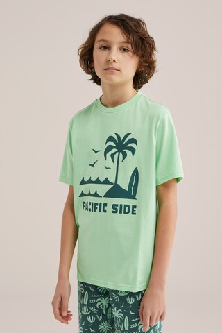 WE Fashion Пижама в Зеленый: спереди