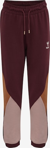 Hummel Tapered Workout Pants 'Bagga' in Red: front