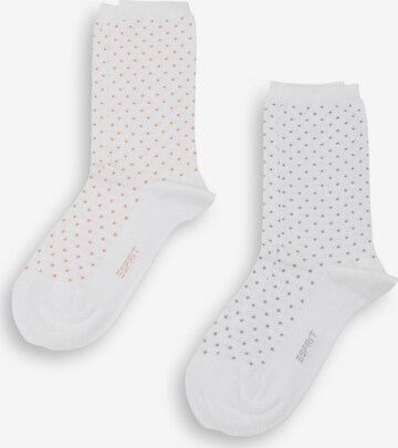 Chaussettes ESPRIT en blanc : devant