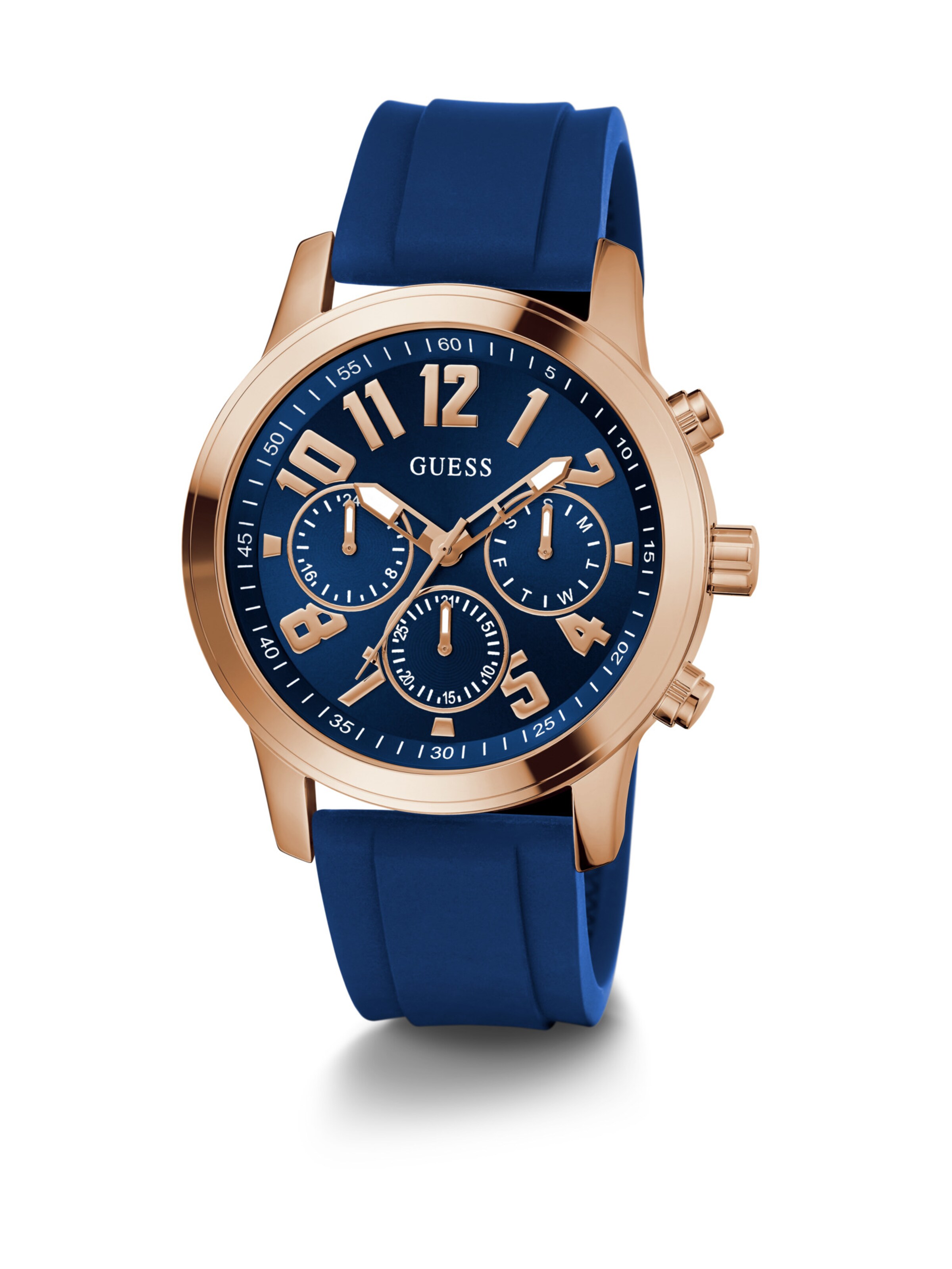 GUESS Analoguhr 'PARKER' in Blau