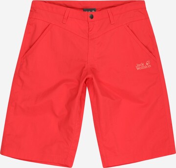 JACK WOLFSKIN Workout Pants 'Sun' in Red: front