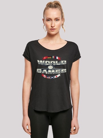 F4NT4STIC Shirt 'Retro Gaming World Games' in Schwarz: predná strana