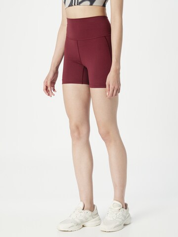 ADIDAS PERFORMANCE Skinny Sportshorts 'Studio' in Rot: predná strana