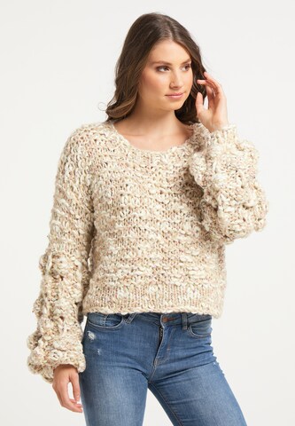 IZIA Sweater in Beige: front