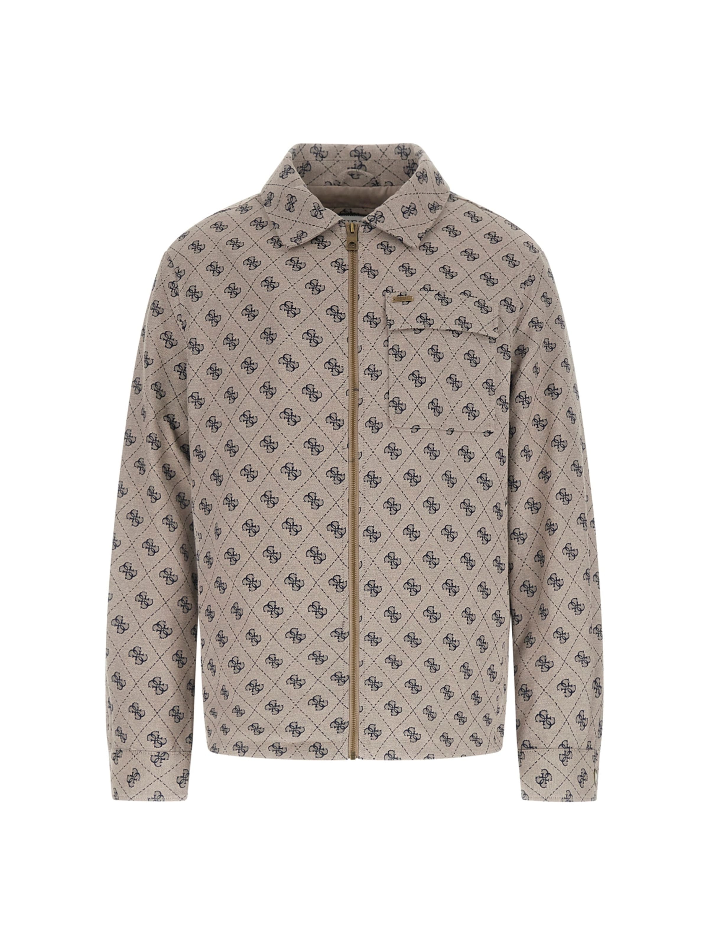 GUESS Átmeneti dzseki '4G' - barna: elől